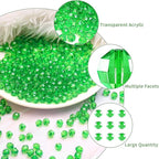 BONNY BOXX 500pcs 8mm Acrylic Faceted Round Crystal Beads Transparent Deep - Image 2