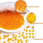 BONNY BOXX 500pcs 8mm Acrylic Faceted Round Crystal Beads Transparent - Image 2