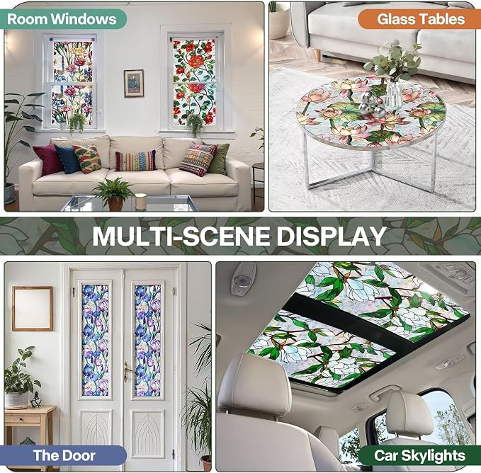 Stained Glass Window Film UV Resistant Window Privacy Film - Image 5