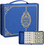 ANKHOH Zippered Coin Collection Book, 200 Pockets and 30 Bill Sleeves | PU by Ankhohstoragehardcase