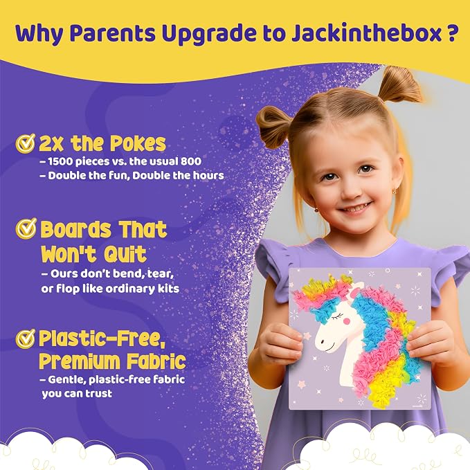 jackinthebox Poke Poke Art – Magical Theme, Mess-Free Fabric Art and Craft - Image 4