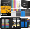 Caliart 176PCS Art Supplies Sketching Kit, 100 Sheets 3-Color Sketch Book | by Caliart