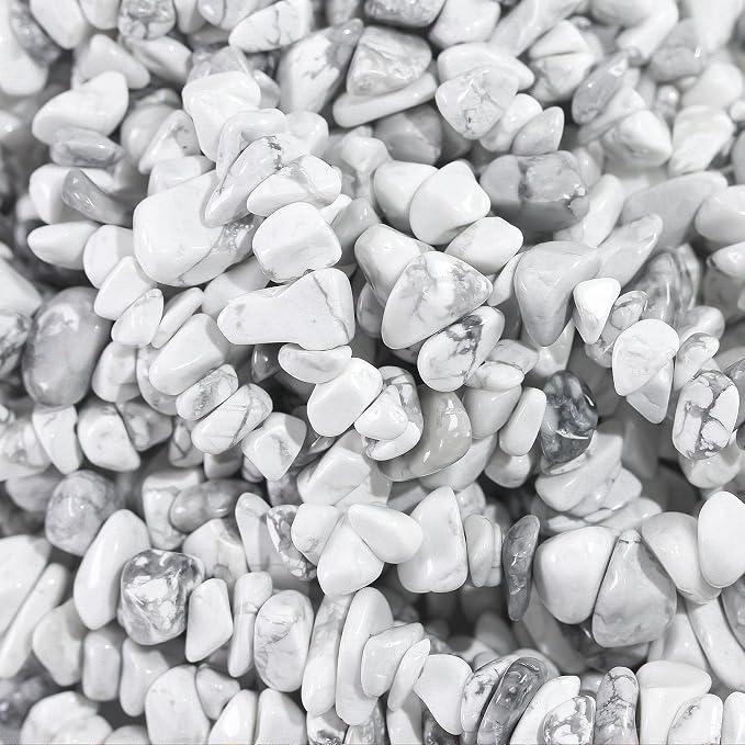 260pcs White Turquoise Crystal Beads Chips 5mm to 8mm Irregular Gemstone Beads - Image 3