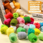 WONVOC 100 Colors Needle Felting Wool, Wool Roving 3g per Color, 10.5 oz Total - Image 6