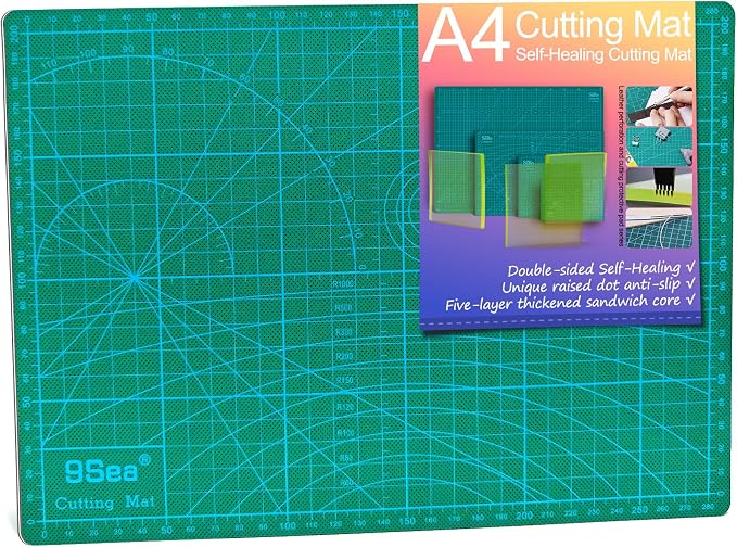 A4 Self Healing Cutting Mat, 12 x 8 in, Anti-Slip Surface, Rotary Cutter Mat - Image 8