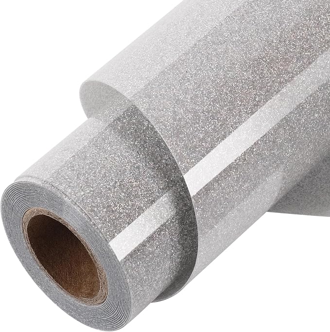 TORC Holographic Silver Glitter HTV Heat Transfer Vinyl HTV Rolls by TORC