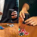 Leather Dice Cup Set, 5 Black Dice Cups + 25 Dices + Exclusive Storage and - Image 6