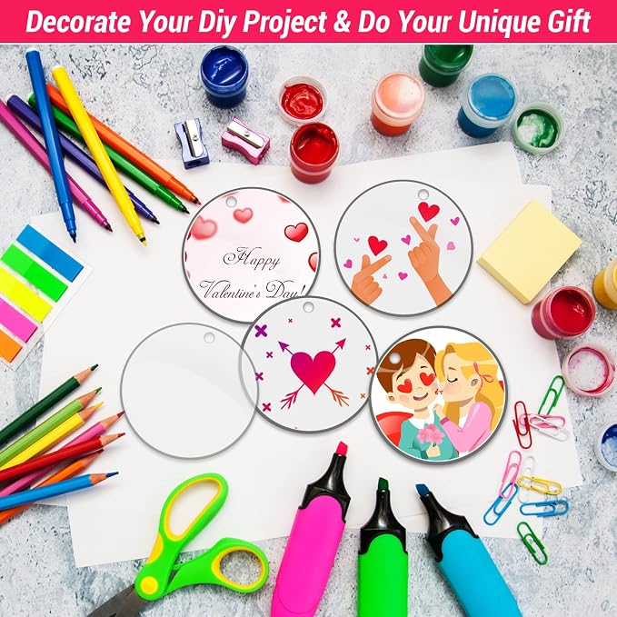 3 inch Acrylic Ornaments Blanks 30pc Clear Round Ornaments Blanks - Image 7