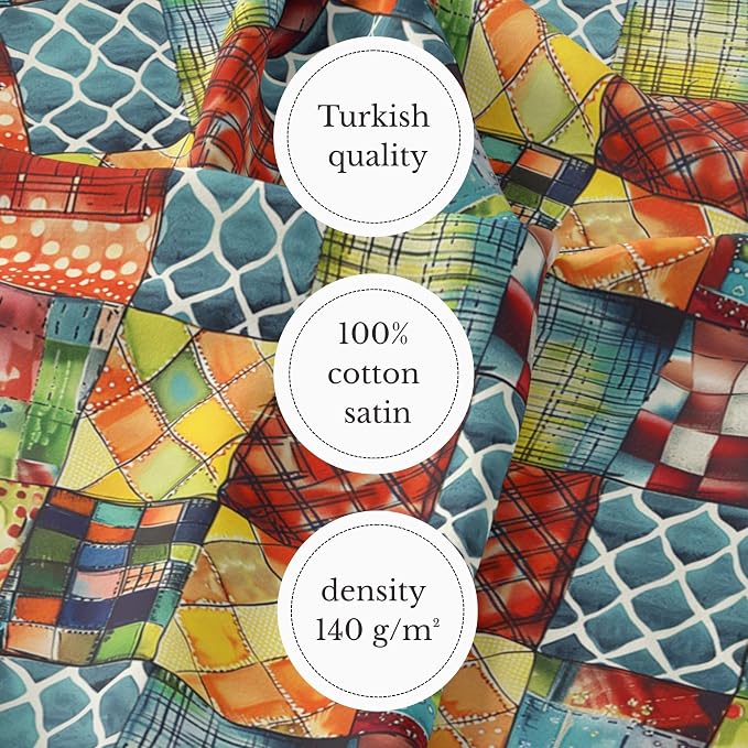 100% Cotton Fabric by the Yard – Turkish Quality Quilting & Sewing Fabric - Image 6