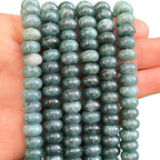 Songxi 5x8mm Natural Blue Colored Jade Stone Rondelle Beads, Gemstone by SongXi