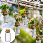 Yungyan 50 Pieces Small Mini Glass Bottles Jars - Image 6
