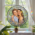 Personalized Family Stained Glass Sun Catcher, Custom Family Photo Window - Image 5