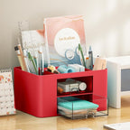 Marbrasse Pen Organizer with 2 Drawer, Desk Organizers and Accessories with 5 - Image 3