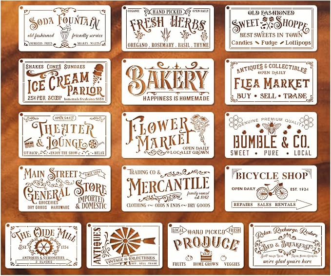 Farmhouse Stencils for Painting on Wood Kitchen Paint Stencils Flower Farm by Yanroom
