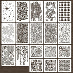 Stencils for Crafts Reusable Texture Stencils Damask Leaf Floral Cubist Mixed by zosylley