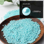2500pcs Light Blue 4mm Pearl Beads - Image 2