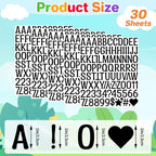 Letter Stickers 1 inch, Self-Adhesive Vinyl Waterproof ABC Letter Stickers - Image 2