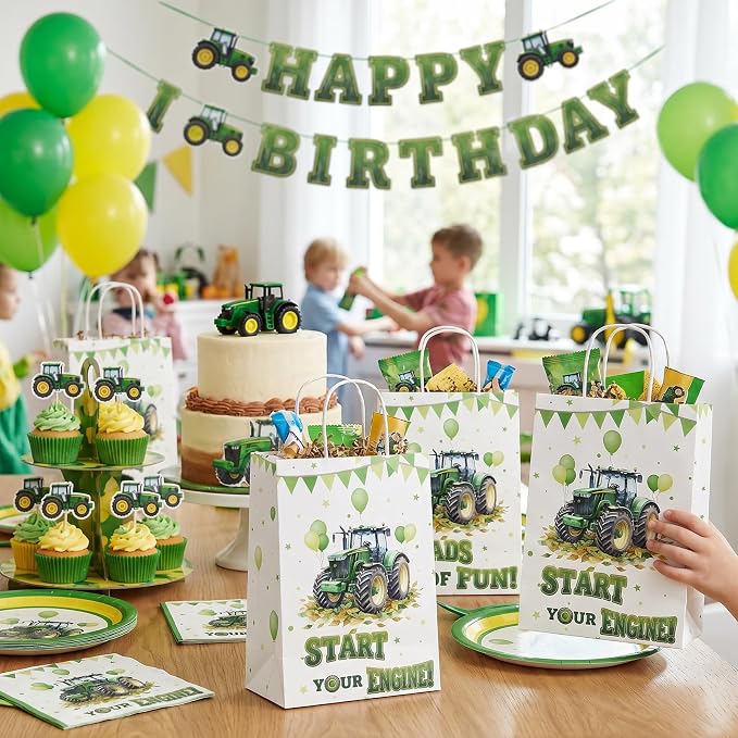 24 Pack Tractor Party Favor Bags, Farm Tractor Gift Bags - Image 7