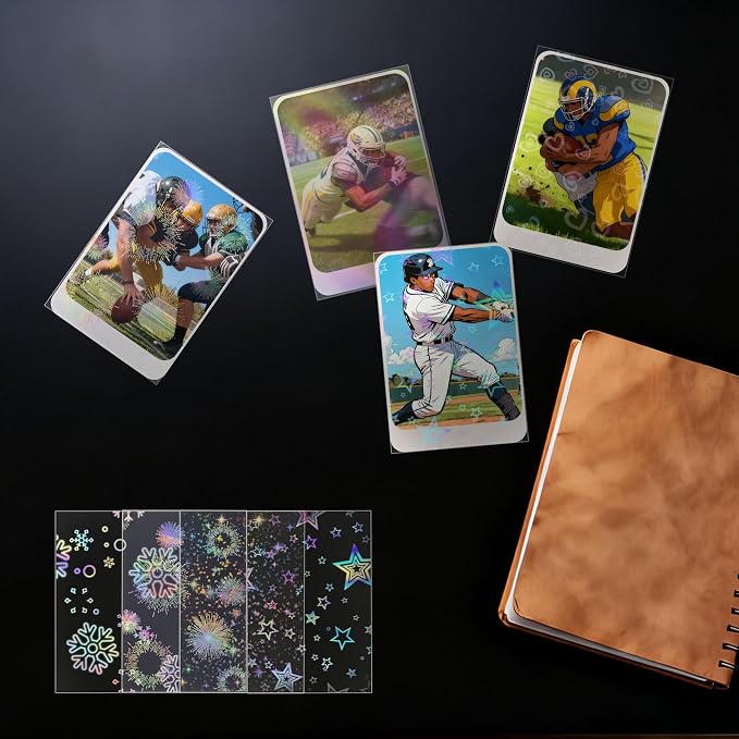 200pcs Holographic Card Sleeves 66x91mm Cute Photocard Sleeves Laser Flashing - Image 6