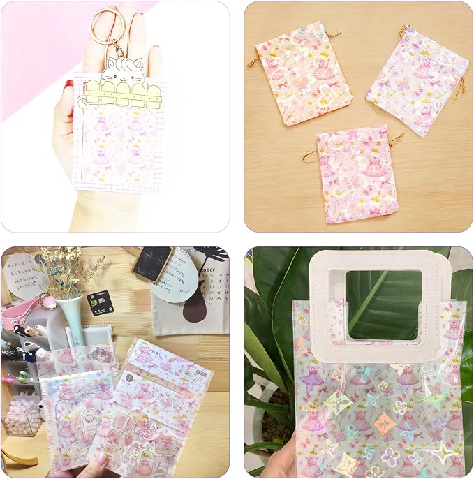 Printed TPU Jelly Faux Leather, 11.8 x 47.2 Inch Transparent Clear Jelly Vinyl - Image 7