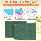 Self Healing Cutting Mat A2 18"x 24" Double Sided Green Mat - Image 5
