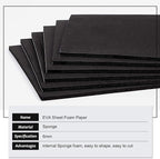 BENECREAT 6PCS Self Adhesive Backed Foam Sheet 12x8 Inch Black Nonslip EVA Foam - Image 4