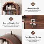 6-Tier Arched Glass Display Cabinet - Image 7