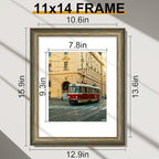 Vittanly 11x14 Picture Frames Set of 2, Ornate Vintage Photo Frame - Image 2