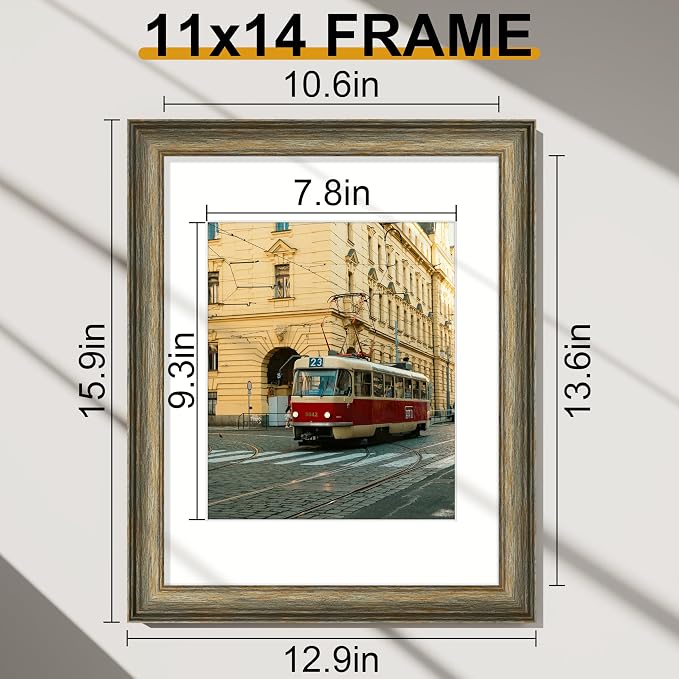 Vittanly 11x14 Picture Frames Set of 2, Ornate Vintage Photo Frame - Image 2