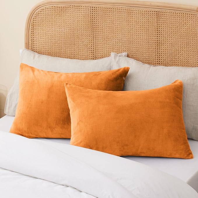 BEDELITE Flannel Pillow Cases Queen Size Set of 2, Super Soft Fleece Pillowcases - Image 8