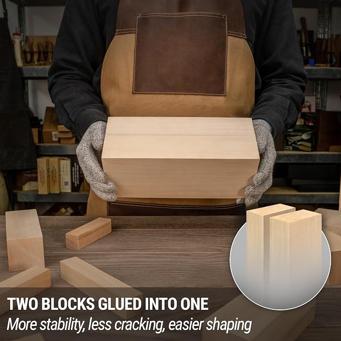 BeaverCraft Basswood Carving Blocks BW1 Large Wooden Block 10x4x4 Inches - Image 3