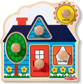 Melissa & Doug First Shapes Jumbo Knob Puzzle, Wooden Peg Puzzle by Unknown