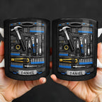 Personalized Tool Mug for Men, Custom Name Dad Coffee Mug, Handyman Tools - Image 5
