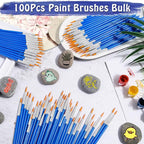 anezus 100Pcs Paint Brushes Bulk Small, - Image 2