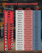 66 Thread Checker, VEXTHYX 22 standard/sae & 18 metric nut and bolt thread - Image 3