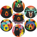 EWJRNSF 6 PCS Bruin Diamond Art Coasters DIY Kit by EWJRNSFDiamondPainting