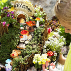 Woanger 30 Pcs Fairy Outdoor Garden Accessories Resin Mini Hedgehog Mushroom - Image 5
