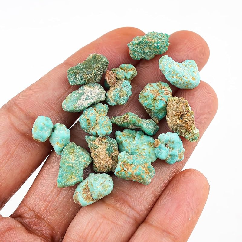 ColouredRocks 50 carats. Tibetan Turquoise Crystals, Raw Stones, Rough Gemstones - Image 3