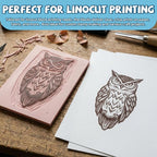 12Pcs 4x6 Inch Linoleum Blocks for Printmaking, Stamp Carving & DIY Linocut | - Image 6