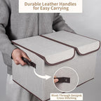 Foldable Fabric Storage Box, 16.5 x 11.8 x 9.8 inches, - Image 4