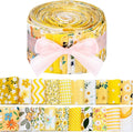 Hosuly 40 Pcs Yellow Floral Jelly Fabric by Hosuly