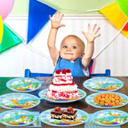 Qyeahkj 100 Pcs Baptism Plates and Napkins, First Holy Communion Party Blue - Image 6