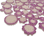 500g/1.1lb Ceramic Mosaic Tiles Mixed Shapes of Flowers, Mushrooms - Image 8