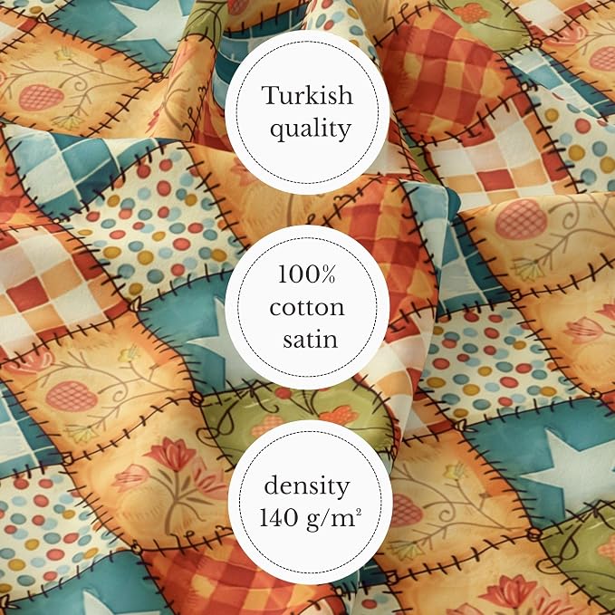 100% Cotton Fabric by the Yard – Turkish Quality Quilting & Sewing Fabric - Image 6