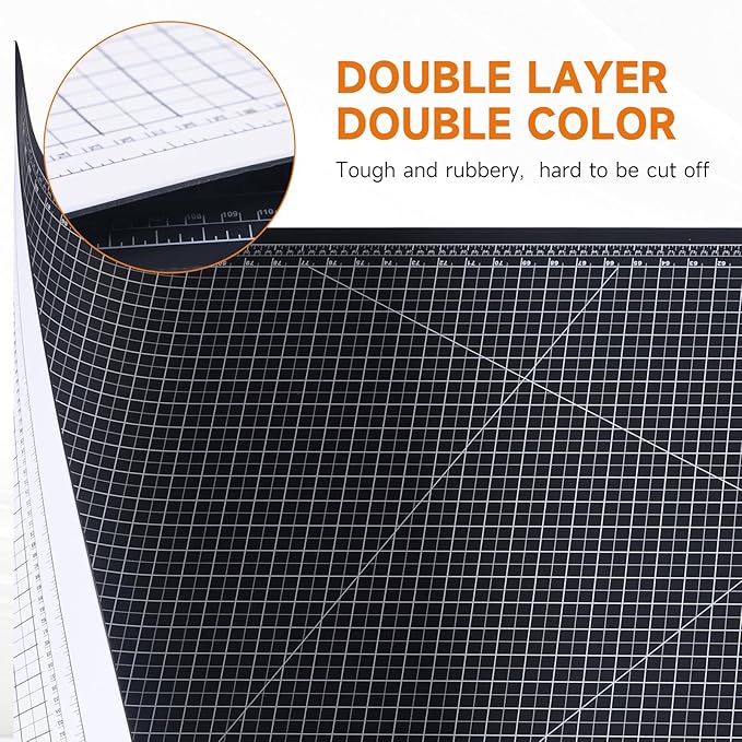 Extra Large 47'x71' Self Healing Cutting Mat，Non-Slip Worktable Mat，Black and - Image 5