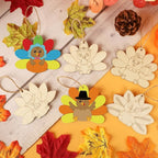 24 PCS Unfinished Wooden Thanksgiving Crafts, Turkey Shaped Hanging Ornaments - Image 3