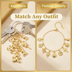 KJML DIY Cute Keychain Charms Bulk 30pcs Pendant Bracelet Charms - Image 5