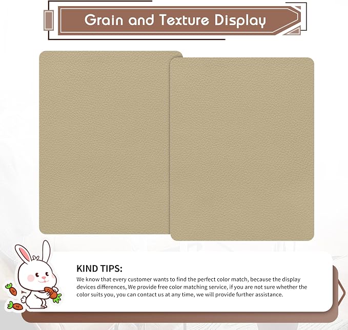 KING MOUNTAIN Leather Repair Patch, 2 Packs 9 x 11 Inches self Adhesive Leather - Image 2