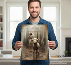 Framed Jesus Saves the Lost Lambs Canvas Wall Art Jesus Leaves 99 Sheep Picture - Image 6