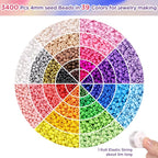 4mm Seed Beads for Jewelry Making, Funtopia 39 Colors Small Beads for Bracelets - Image 2
